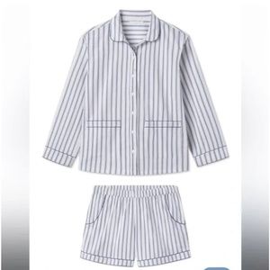 Brand New Lake Pajamas - Poplin Piped Shorts Set